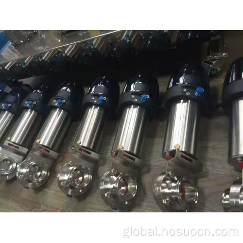  Pneumatic Butterfly Valve with Intelligent Control Head Factory